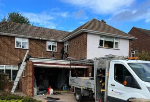 5 Star Roofcare carrying out roofing on a garage for a house on Milton Drive