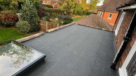 Flat roofing on a residential house carried out by 5 Star Roofcare