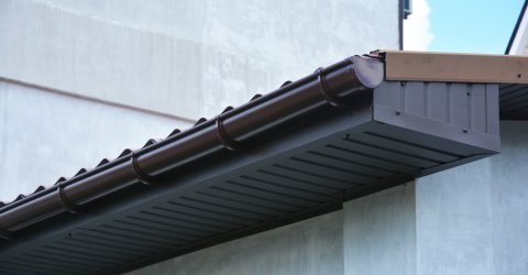 5 Star Roofcare - black guttering installation